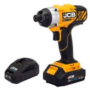 JCB 21-18ID-2XB 18V Cordless Impact Driver, 2.0Ah Lithium-ion Battery & Fast Charger